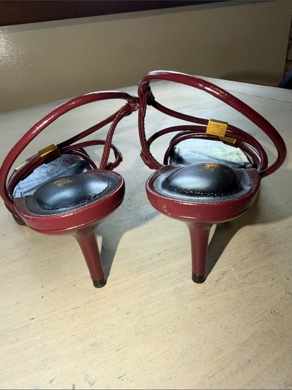 Zara Leather Strappy Heel Sandals Size 36